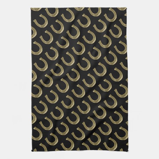 Golden hoefijzer theedoek (Verticaal)