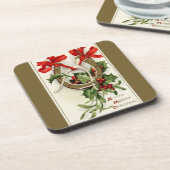  Golden Hoefijzer Wishbone Bronze Kerstmis Drankjes Onderzetter (Linkerzijde)