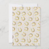 Golden hoefijzer Wreath Horse Birthday Party Kaart (Achterkant)