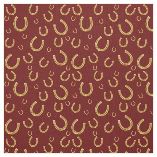 Golden hoefijzers patroon stof (Swatch)