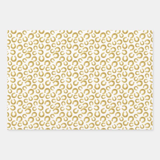 Golden Hoefijzers Succes St. Patricks Dag Inpakpapier Vel (Voorkant 2)