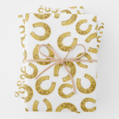 Golden Hoefijzers Succes St. Patricks Dag Inpakpapier Vel (In situ)