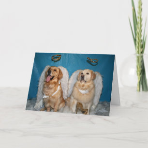 Golden Holiday Angels Feestdagen Kaart