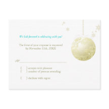 Golden Holiday Ball Winter Wedding RSVP