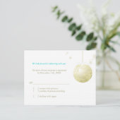 Golden Holiday Ball Winter Wedding RSVP Uitnodiging Briefkaart (Staand voorkant)