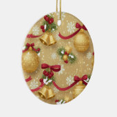 Golden Holiday Charm — Christmas Ornament Pattern (Rechts)