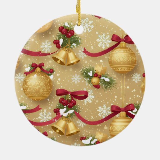 Golden Holiday Charm — Christmas Ornament Pattern (Achterkant)