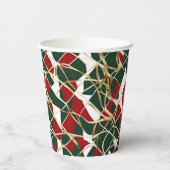 Golden Holiday Elegance Paper Cup Papieren Bekers (Achterkant)