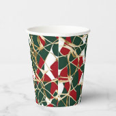 Golden Holiday Elegance Paper Cup Papieren Bekers (Rechts)