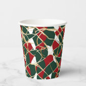 Golden Holiday Elegance Paper Cup Papieren Bekers (Voorkant)