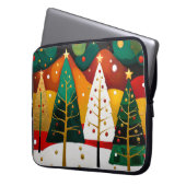 Golden Holiday Grove Laptop Sleeve (Voorkant Links)