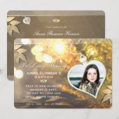 Golden Holiday Heart Foto Sympathie Hartelijk dank Kaart (Voorkant / Achterkant)