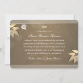 Golden Holiday Heart Foto Sympathie Hartelijk dank Kaart (Achterkant)