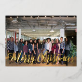 Golden Holiday Kaart met aangepaste bedrijfsfoto (Voorkant)