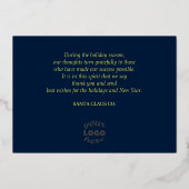 Golden Holiday Kaart met aangepaste bedrijfsfoto (Achterkant)