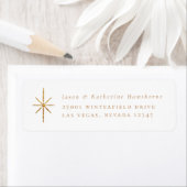 Golden Holiday Star Return Label (Insitu)