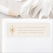 Golden Holiday Star Return Label (Insitu)