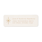 Golden Holiday Star Return Label (Voorkant)