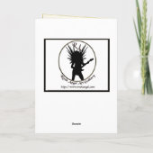 Golden Holly Bells Feestdagen Kaart (Achterkant)