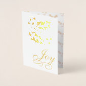 Golden Holly en Joy Kerstfeestdag Folie Kaarten (Voorkant)