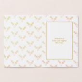 Golden Holly en Joy Kerstfeestdag Folie Kaarten (Binnen)