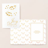 Golden Holly en Joy Kerstfeestdag Folie Kaarten (Display)