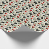 Golden Holly Fusion: Groen, Rood & Goud Cadeaupapier (Hoek)