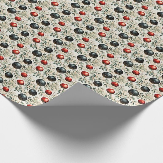 Golden Holly Fusion: Groen, Rood & Goud Cadeaupapier (Hoek)