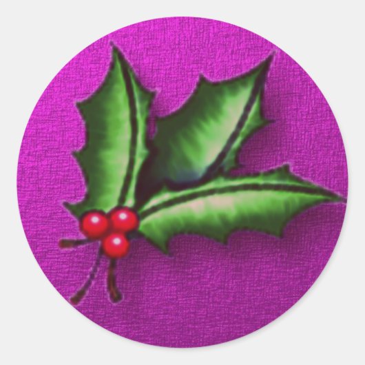 Golden Holly Sticker Letter Seal (Voorkant)