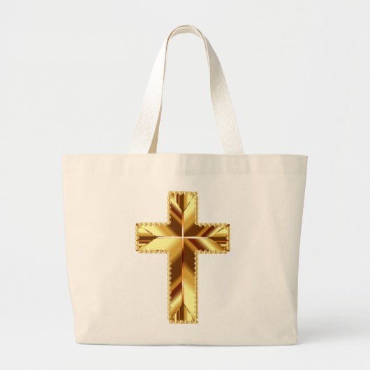 GOLDEN HOLY CROSS GROTE TOTE BAG (Voorkant)