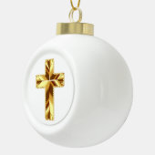 GOLDEN HOLY CROSS KERAMISCHE BAL ORNAMENT (Rechts)