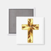 GOLDEN HOLY CROSS MAGNEET (Voorkant / Achterkant)