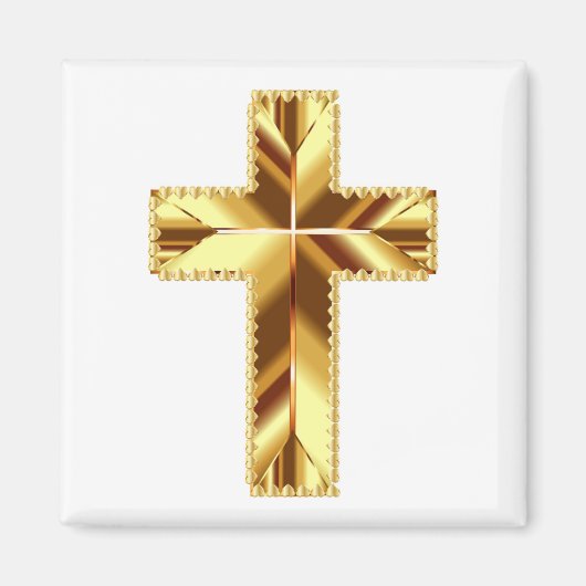 GOLDEN HOLY CROSS MAGNEET (Voorkant)