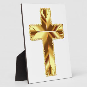 GOLDEN HOLY CROSS PLAQUE FOTOPLAAT