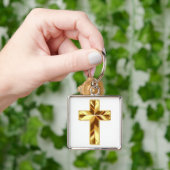 GOLDEN HOLY CROSS SLEUTELHANGER (Hand)