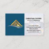 Golden Home Logo | Onroerend goed Visitekaartje (Voorkant)