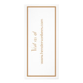 Golden Honey Bee Business Rack Card Reclamekaart (Achterkant)