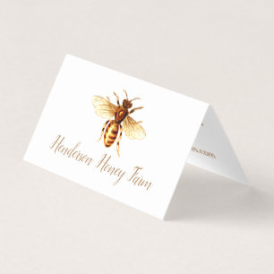 Golden Honey Bee Business Tent Card Visitekaartje