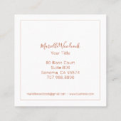 Golden Honey Bee en Roos Laurel Vierkante Visitekaartje (Achterkant)