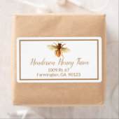 Golden Honey Bee Verzendlabel (Insitu)
