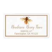 Golden Honey Bee Verzendlabel (Voorkant)