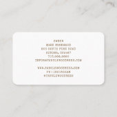 Golden Honey Bijenbijenbijenhouderij Visitekaartje (Achterkant)