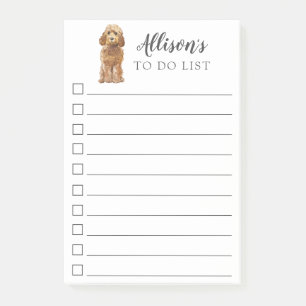 Golden Honey Cockapoo Dog gepersonaliseerd om een  Post-it® Notes