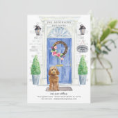 Golden Honey Cockapoo door Moving Announcement Kaart (Staand voorkant)