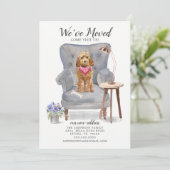 Golden Honey Cockapoo Moving Announcement Aankondiging (Staand voorkant)