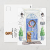 Golden Honey Cockapoo Moving Announcement Briefkaart (Voorkant / Achterkant)