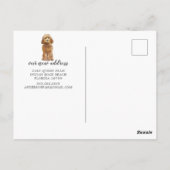 Golden Honey Cockapoo Moving Announcement Briefkaart (Achterkant)