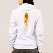 Golden Honey Drizzle Brushstroke Paint Hoodie (Achterkant)