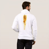 Golden Honey Drizzle Brushstroke Paint Hoodie (Achterkant volledig)