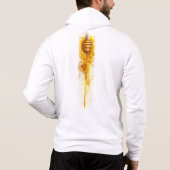 Golden Honey Drizzle Brushstroke Paint Hoodie (Achterkant)
